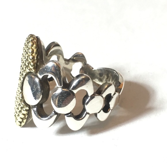 AUTHENTIC ANN KLEIN 18KT AND STERLING RING - Picture 2 of 3